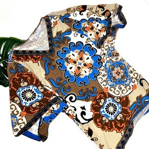 HALE BOB VINTAGE V NECK BOHEMIAN PRINT TUNIC P